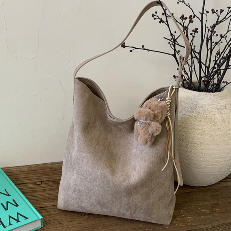 Large-capacity Bucket Bag, Retro Casual Tote Single-shoulder Crossbody Large Bag