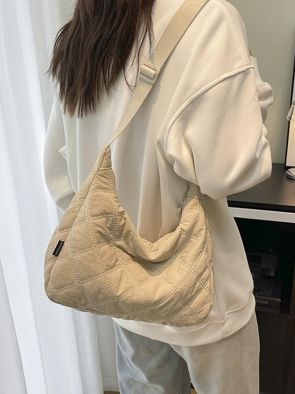 Nylon Casual Small Crossbody Bag For Women With Zipper Pocket And Adjustable Strap