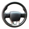Black Artificial Leather Hand-Stitched Car Steering Wheel Cover Car Accessories For Toyota Fortuner 2016- Hilux 2015-