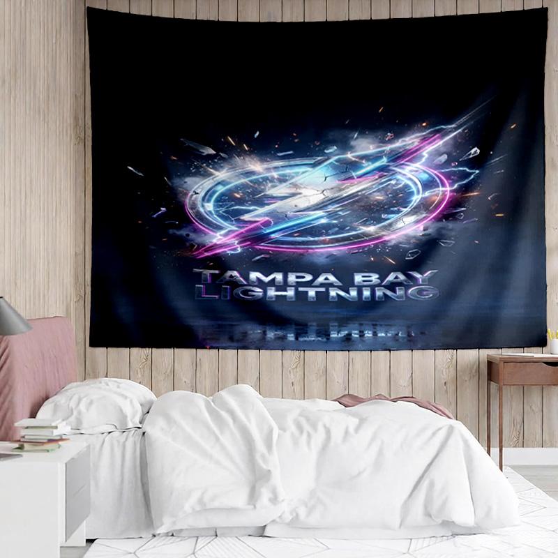 1PC Tampa Lightning Logo Tapestry Accessories Playroom Tapestry, for Bedroom,Livingroom, dormitory Room Wall Decor Fan Birthday Gifts