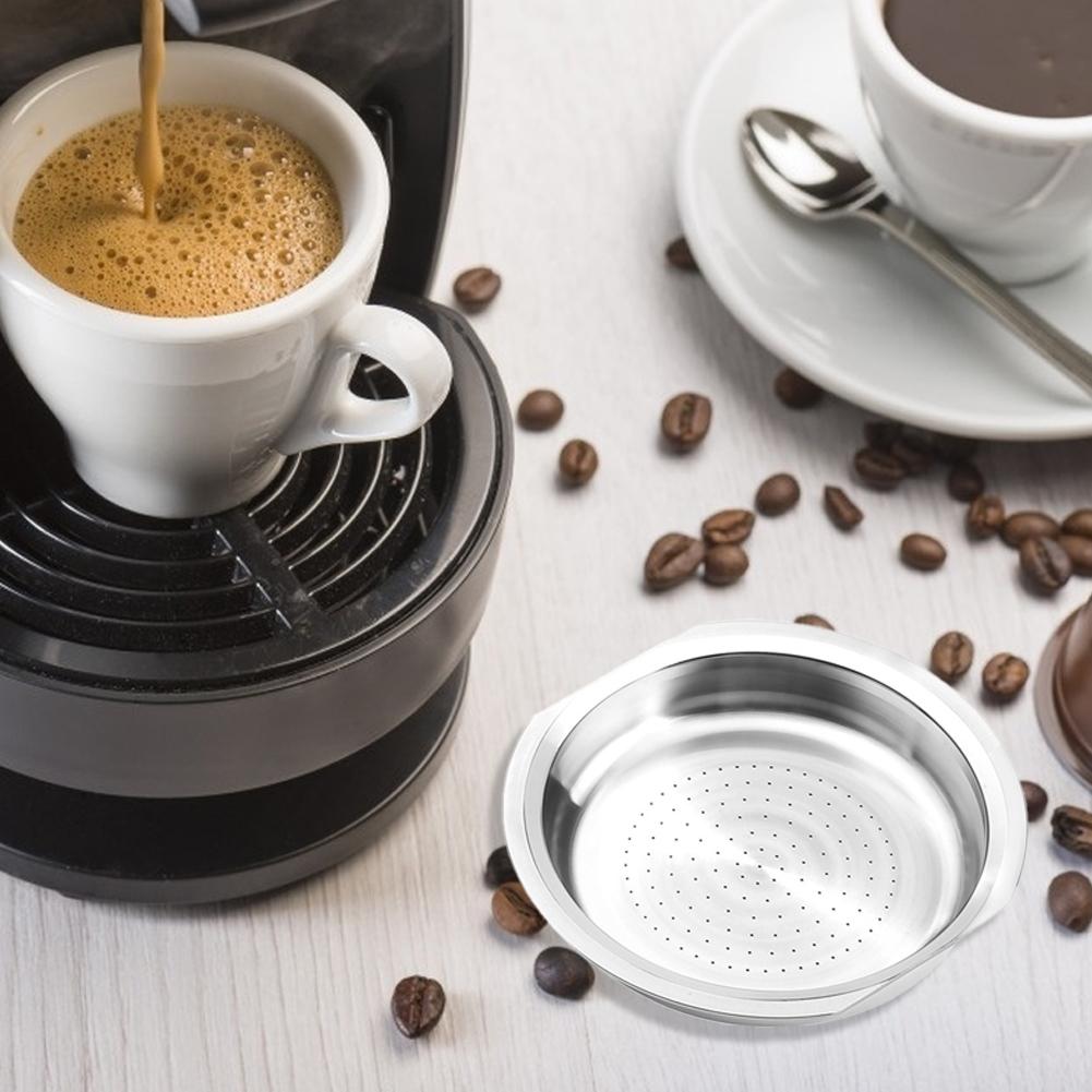 Stainless Steel Refilable Filter Tamper Reusable Coffee Capsule Fit Machine for Kitchen Accessories
