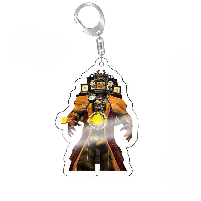 Skibidi Toilet Cameraman Speakerman Acrylic Products Keychain Funny Jewelry Friends Fans Gift Bag Charms Souvenir Accessorie