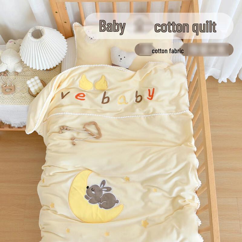 mling Moon Rabbit All-Season Cotton Baby Quilt