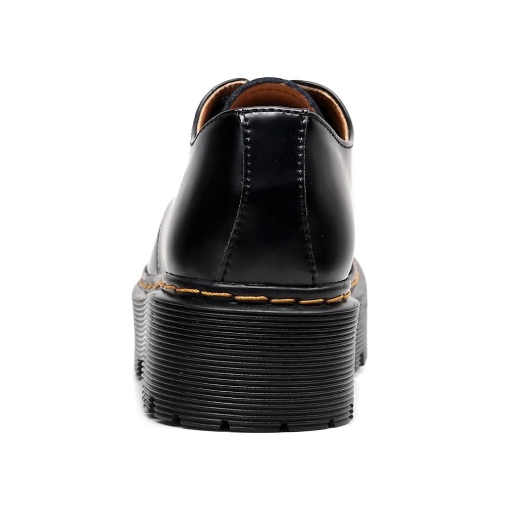 Dicksohl 3-Loch Quad Damen Schuhe Low Cut Echtes Leder Erhöht Britisch Lässig Student Schwammsohle Kurze Stiefel 1461