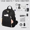 Large Capacity Women'S Fashion Backpacks Multiple Pockets Nylon Single Shoulder Bag Daily Travel Bag
