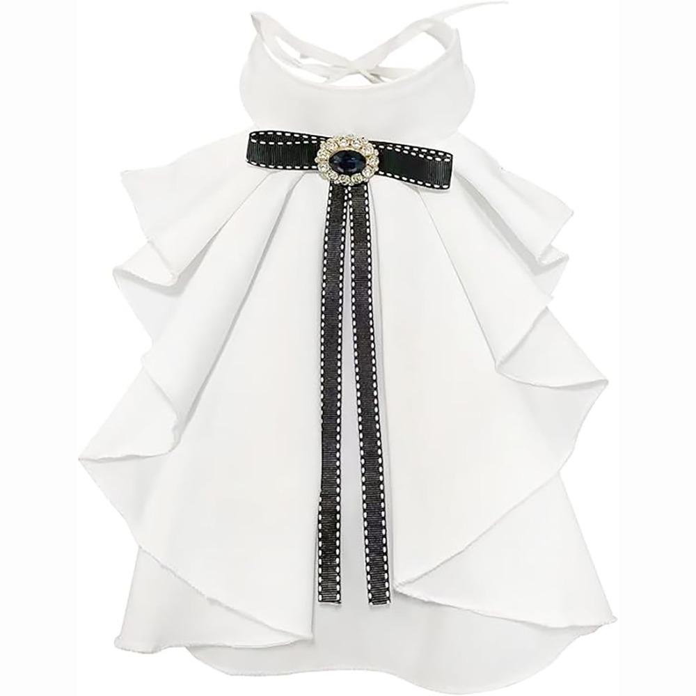 

Chiffon Jabot Neck Collar Ruffled Design Jabot False Collar Lolita Jabot Neck Victorian Theme