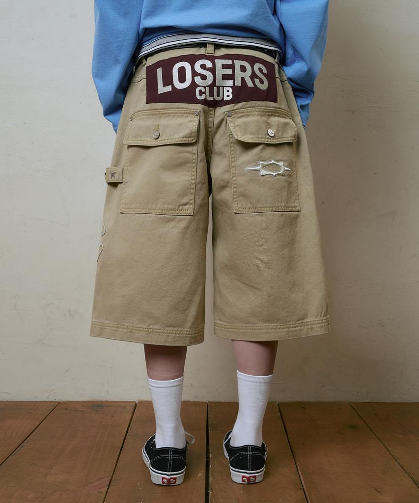 Lujeoseukeulleob Lc Logo Applique Bermuda Cotton Pants Beige
