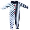 Party clown role-playing costume, black and white spotted striped jumpsuit, children's adult Halloween makeup ball props