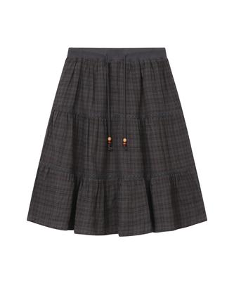 Baup Vintage Check Skirt [Dusty Purple]
