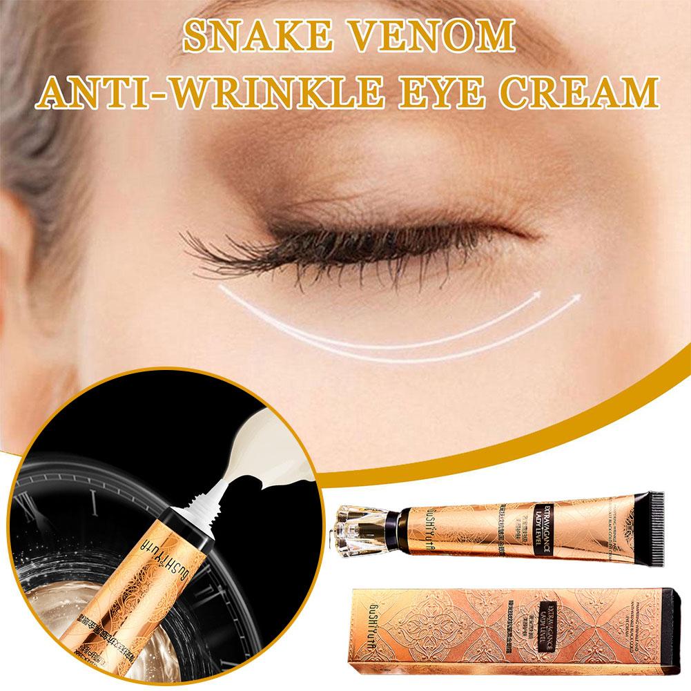 Ormgift Polypeptid Uppstramande Anti-rynk Ögonkräm Mörk Anti Vård Cirklar Svullnad Återfuktande Ögon Ta Bort Uppljusande