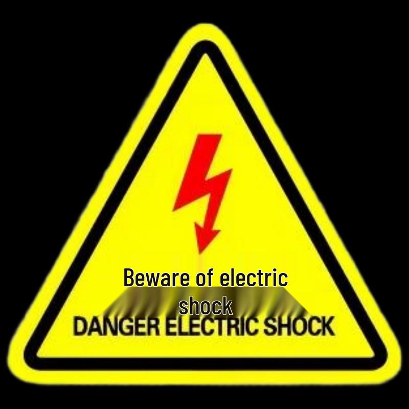 Brangdy Triangular Caution Electric Shock Sign