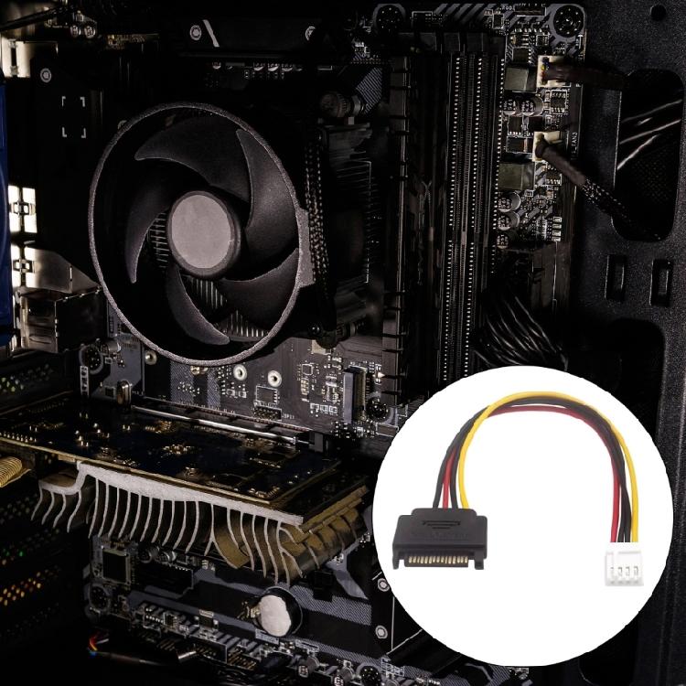 15Pin 15Pin Male to 4Pin Female Extension Power Cable Motherboard Computer HDD Hard Disk Power Supply Cable For PC