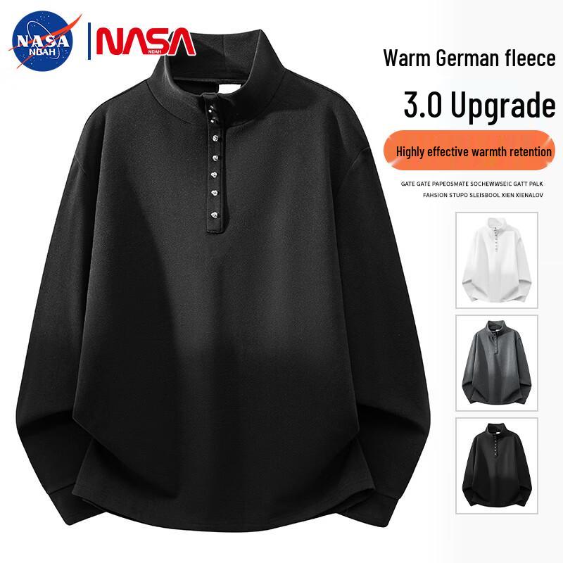 NASA NOAH Men s Warm Stand-Collar Pullover Sweatshirt S