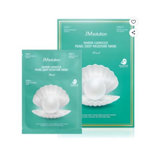 JMsolution Marine Luminous Pearl Deep Moisture Mask Pearl Hydrating Sheet Mask 10pcs