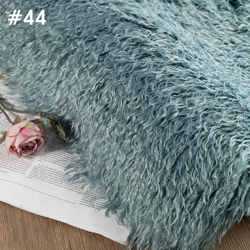 

50*170cm High-grade 6cm Long Hair Cashmere Fabric Lamb Curly Imitation Tan Sheep Wool Plush Fabric DIY Clothing Dolls Cosplay 50X170cm
