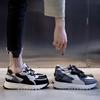 Daddy shoes women's spring 2025 new casual sports single shoes women's platform height increase running breathable leather women's shoes