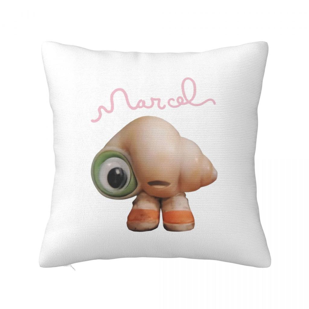 Marcel The Shell Shoes On  Square Pillowcase Cushion Cover Pillow Case Throw Pillow Cover for Home Bedroom Car