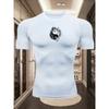 Men's Black Compression T-Shirt with Yin Yang Dragon Print, Elastic Quick Drying Breathable Gym & Martial Arts Training Top