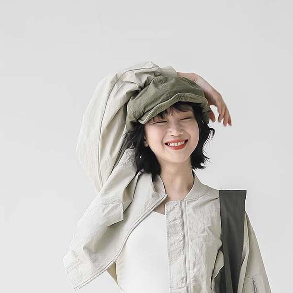 Big Head Circumference Retro Octagonal Hat Asymmetric Women Artist Hat Cloud Beret Cap Spring