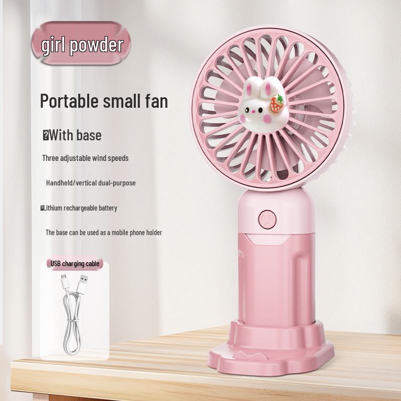 Rechargeable USB Mini Fan: Portable Handheld & Desktop Stand, Ideal Student Gift