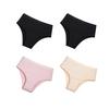 4Pcs/Set Cotton Underwear for Women High Rise Panties Soild Colour Stretch Briefs Ladies Half Cover Briefs Soft Sexy Lingerie