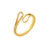 Stainless Steel Personalized Hollow Geometric Asymmetric Opening Ring Plated Minimalist Ring For Gift