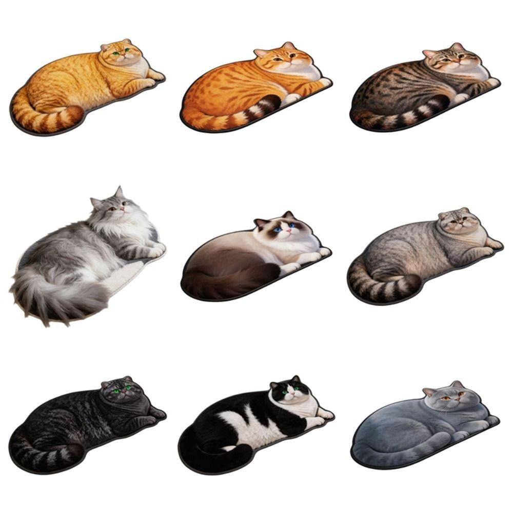 40*60cm Simulation Cat Floor Mat Bathroom Carpet  Living Room Tea Table Bedside