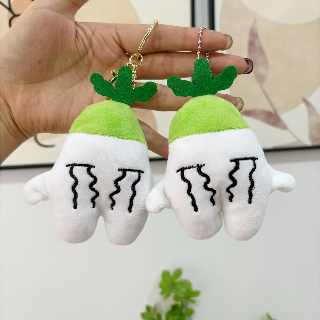 Crying Sweet Carrot Plush Keychain Adorable Animated Stuffed Toy Kids For