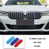 3 Color Car Front Grille Cover Bumper Stripe Stickers For BMW X1 X3 X4 X5 X6 F25 F26 F48 G01 G02 G20 G28 Car Styling Accessories