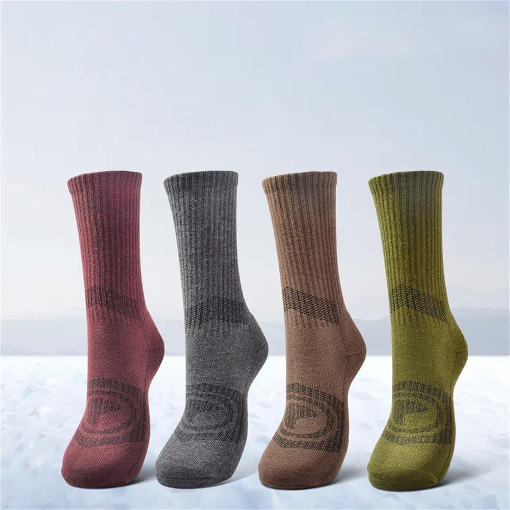 1 Pair Of Outdoor Hiking Socks Thickened Winter Sports Socks Climbing Skiing Anti-slip