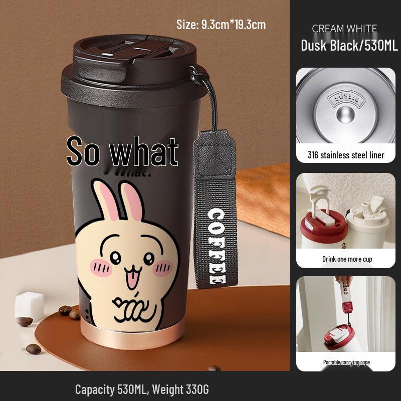 

Usagi & Hachi Забавная термокружка Chiikawa из нержавеющей стали 530ml