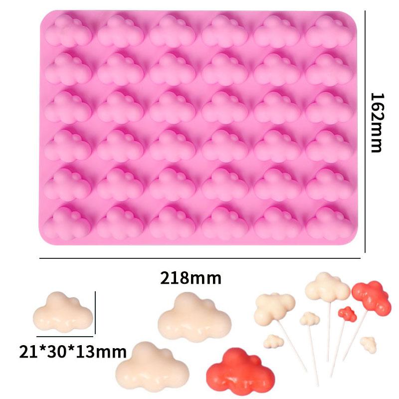 DIY 36 Cavities Clouds Baking Mold Reusable Candy Jelly Mold Fondant Mousse Cake Chocolate Pudding Kitchen Tools Accessories
