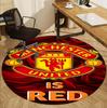 Football United F.C Pattern Round Rug, Indoor/Outdoor Mat, for Picnic, Gameroom, Bedroom, Office, Living Room, Home Decor Carpet, Birthday Gift