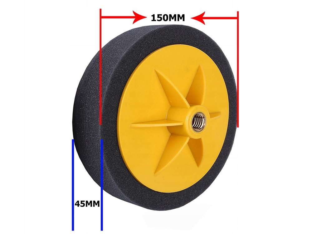 Zestaw 3 X Futro + 3 X Gąbki Gąbek Pady Polerskie 150 Mm Na Rzep Wkrętarkę