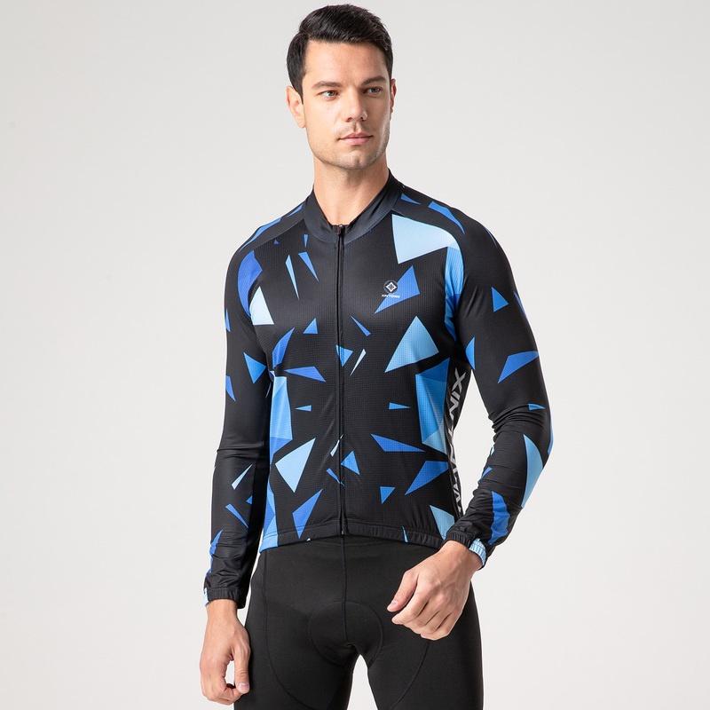 Oddychające koszulki rowerowe Zestaw odzieży rowerowej Szybkie suche męskie ubrania rowerowe z długim rękawem Garnitur nosić rajstopy