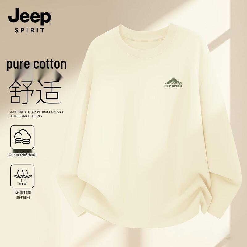 JEEP SPIRIT Men s Long Sleeve Round Neck T-shirt M