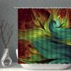 Modern Graffiti Showers Curtains Bathroom Hook Set Home Decoration Abstract Creative Personality Waterproof  Curtain