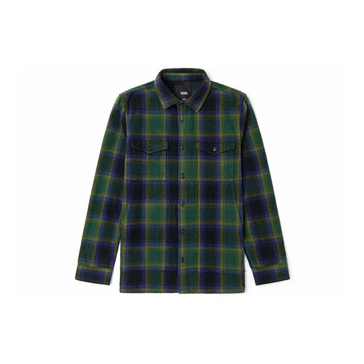 Men s Vans Plaid Casual Long Sleeves Shirt Green VN0A5KLYZ17 S