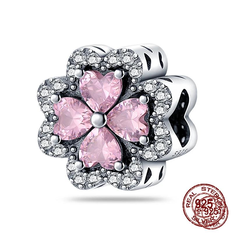 Copper Christmas Winter Snowflake Four Leaf Clover Spacer Beads Pendants Fit 4Mm Hole Diamete Braceletdiy Jewelry