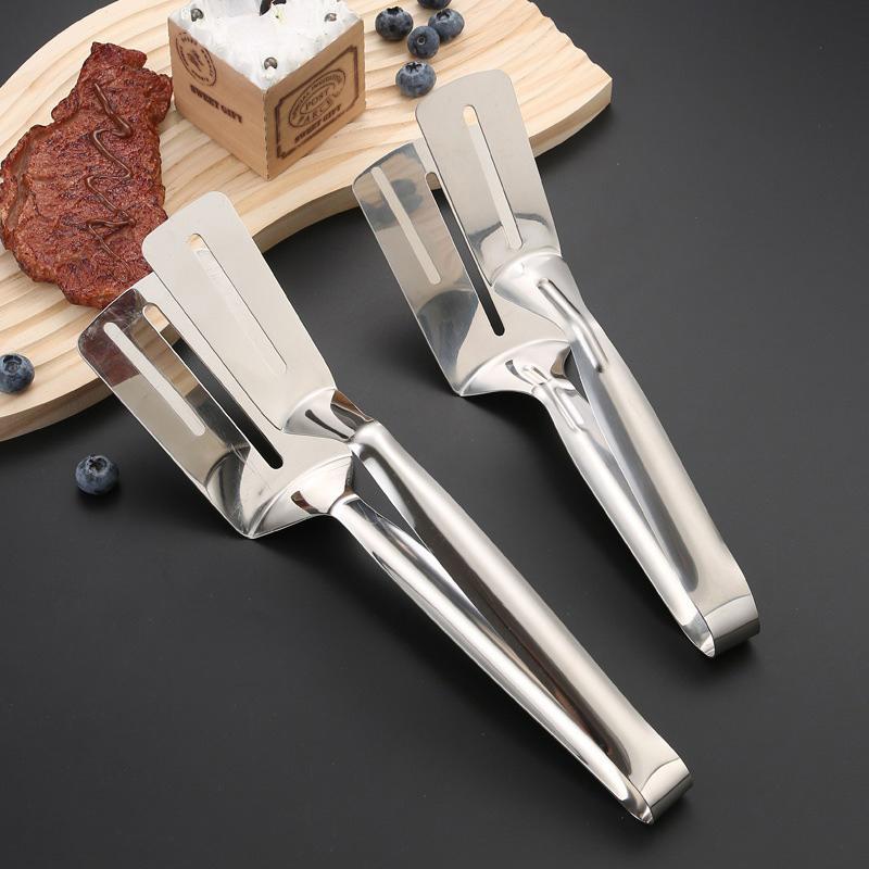 Edelstahl Bratwender Clip Multifunktionale Steakzange Pfannkuchen Gebraten Pizza Steak Fisch Pfannenwender Brot Küchenwerkzeug