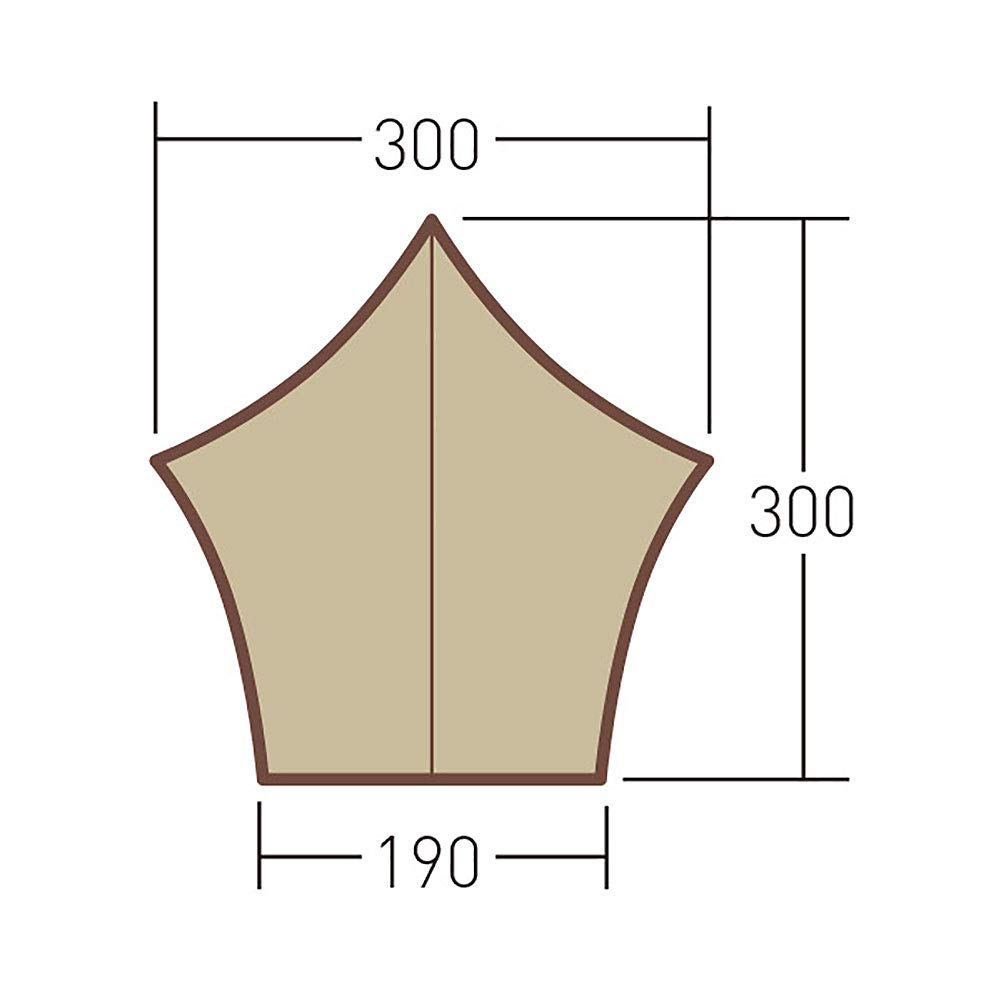 ogawa Tarp Pentagonal Type System Tarp Penta 3 x 3 [3m x 3m] 3337 Brown