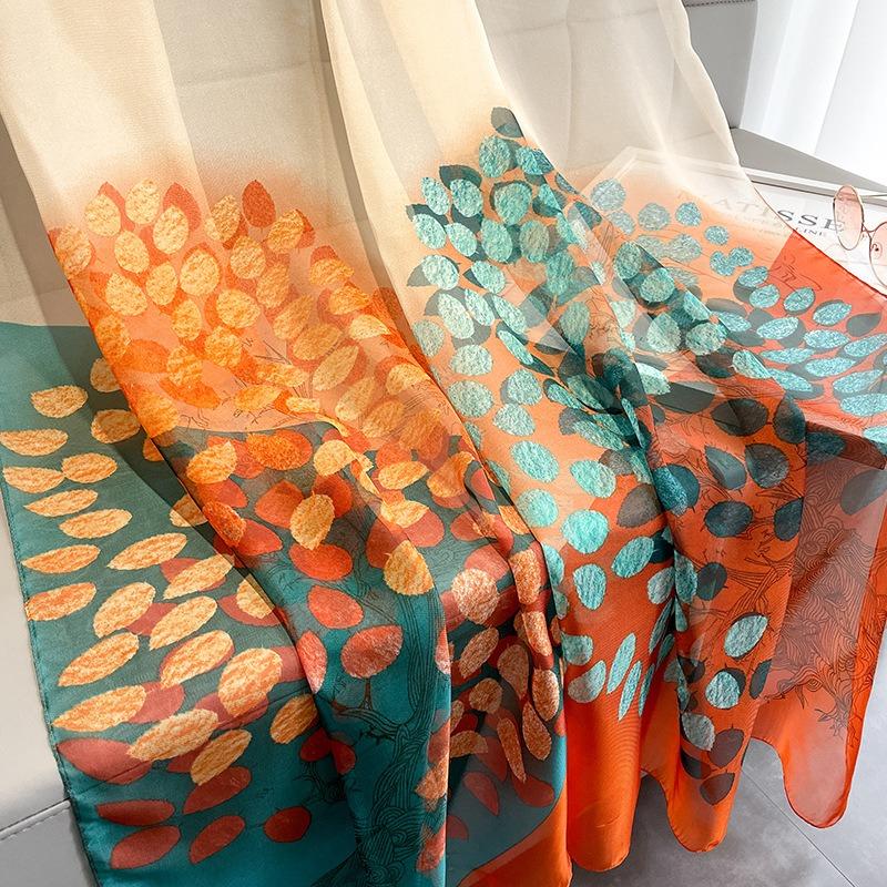 Beach Skirt Beach Shawl Women Spring And Summer Thin Imitation Silk Shawl Trendy And Versatile Beaches Towel Sunscreen Sunscreen
