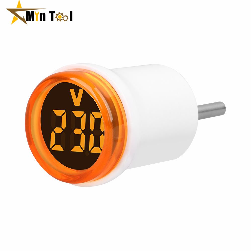 AC230V LED Digital Display Voltmeter Indicator Voltage Meter Light/Pilot Lamp EU Plug Electrician Tool