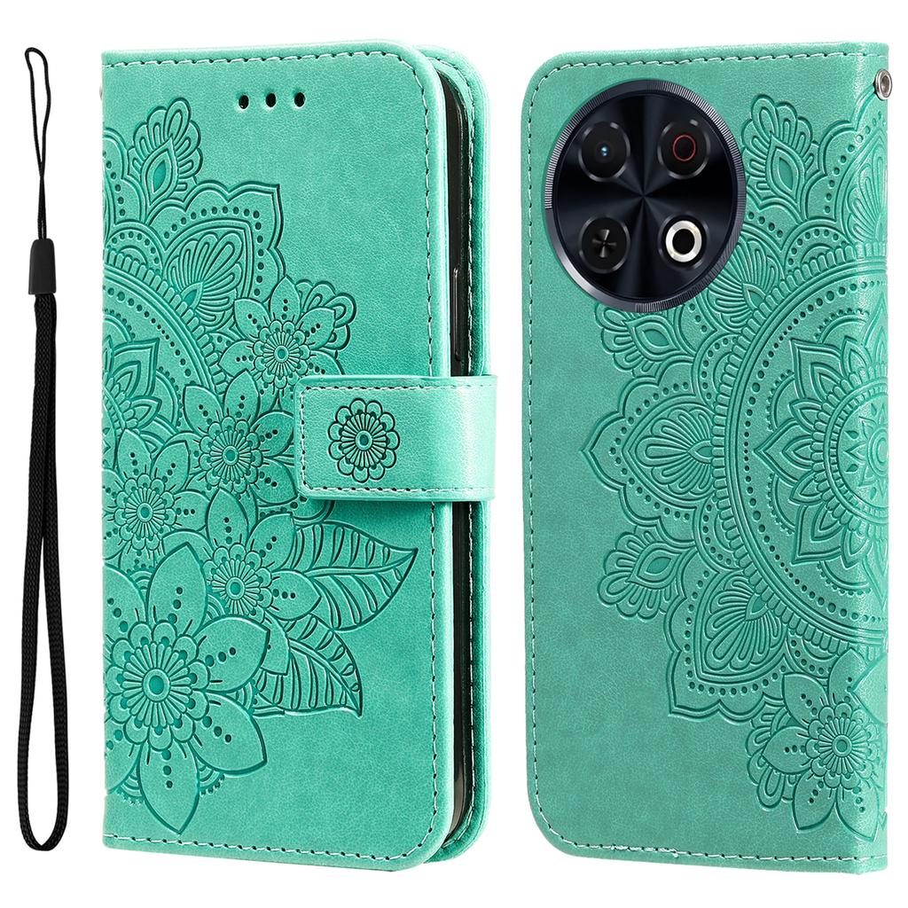 For TECNO Spark 30 Pro 4G Case Floral Pattern PU Leather Wallet Stand Phone Cover