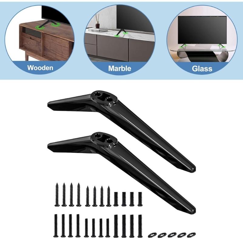 Heavy Duty Television Stand Base Supports Up To 80 Lbs Avoid Slip Pads For Stability Fits 28 65 Inch TVs Easy Assembly Kit Included
