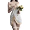 Sexy lace perspective temptation suspender nightdress women's loungewear set promotional model
