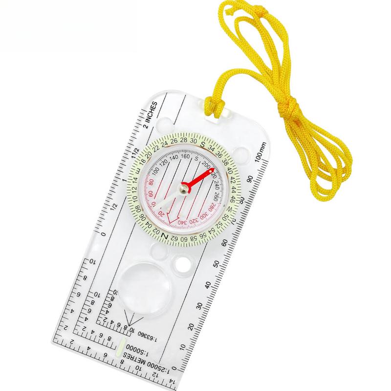 JIANGJUN DC40-3A Professional Map Compass Ruler (3-Pack) One Size
