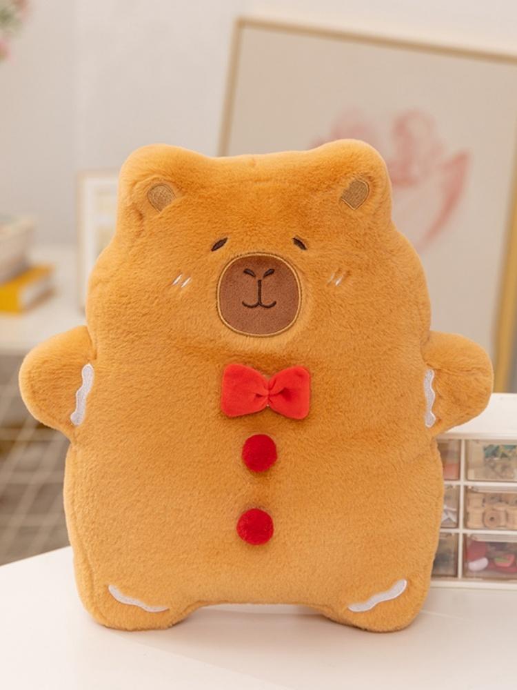 

Non-Toxic Christmas Gingerbread Capybara Cookie Man Pendant Plush Soft Throw Pillow Holiday Party Decoration Gift Filling Capybara Pillow 15CM