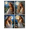 Diamond Painting New Collection Moon Beautiful Woman Diy Full Square Round Drill Rhinestone Embroidery Mosaic Cross Stitch Kits Wall Decor