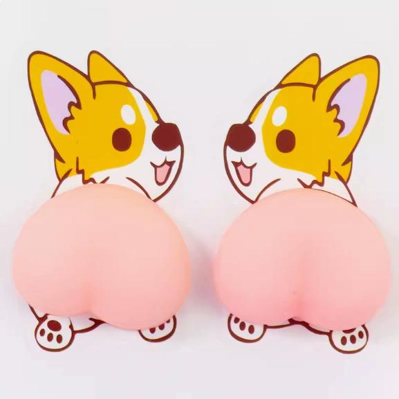 Cartoon 3D Stereo Butt Stickers Multifunctional Silicone Car Anti-Collision Pads Auto Bumper Protector Decals